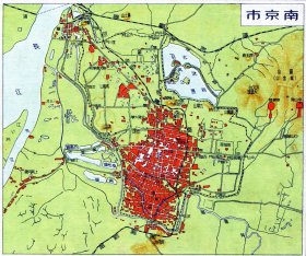 【提供资料信息服务】1952年南京市略图， 老地图 58X70厘米 防水涂层宣纸高清彩喷复制品