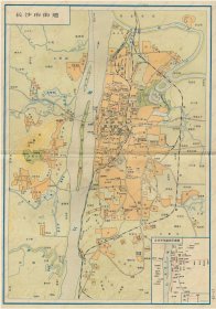 【提供资料信息服务】1965年长沙市街道地图 老地图 58X80厘米 防水涂层宣纸高清彩喷复制品