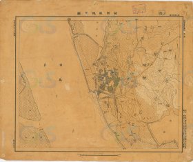 【提供资料信息服务】1947年湖北黄冈县城市全图  老地图58X68厘米 防水涂层宣纸高清彩真迹复制