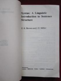 Syntax: A Linguistic Introduction to Sentence Structure（英语版 平装本）句法：句子结构的语言学导论