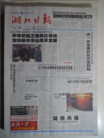 湖北日报 2003年11月23日：三峡首批6台机组全部发电，襄樊英雄李卫东，夏雨田感动生命，我国SARS疫苗研究获重大突破