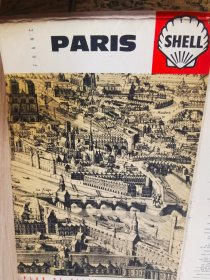 法文巴黎地图PLAN DE VILLE DE PARIS SHELL DERRE