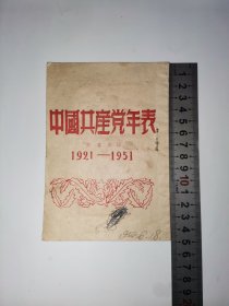 中国共产党年表（红印本）（少见版本）（尺寸如图）