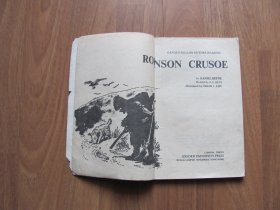 《ROBINSON CRUSOE  》插图丰富（破损 有笔迹）