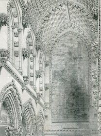 1848年钢版画《罗斯林小教堂拱顶》28×21厘米（D-41）