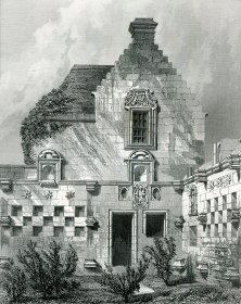 1848年钢版画《埃兹尔城堡院内》28×21厘米（B-32）