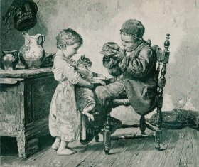 1892年木口木刻版画《眼前的诱惑》40.5×27.5厘米（41）