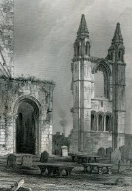 1848年钢版画《圣安德鲁大教堂的圣莱古鲁斯堂》28×21厘米（A-15）