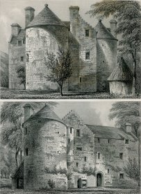 1848年钢版画《达尔博希城堡》28×21厘米（B-01）