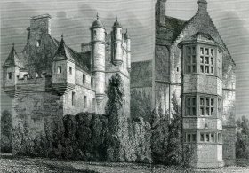 1848年钢版画《频克尔城堡二局部》28×21厘米（D-31）