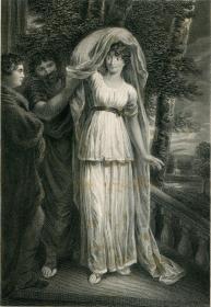 1840年钢版画《特洛伊罗斯与克瑞西达》 27×20.4厘米