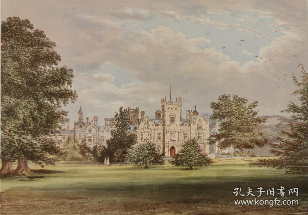 1880年彩色石版画《普雷斯顿楼》27×20厘米 （3）