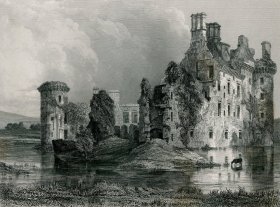 1848年钢版画《凯尔拉弗洛克城堡》28×21厘米（A-25）
