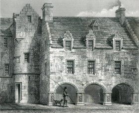 1848年钢版画《埃尔金的街道建筑》28×21厘米（B-34）