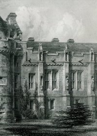 1848年钢版画《福克兰宫大门》28×21厘米（B-43）