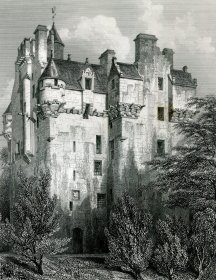 1848年钢版画《克雷斯城堡东北侧》28×20.5厘米（A-47）