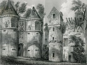 1848年钢版画《托克宏城堡》28×21厘米（D-55）