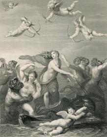 1876年钢版画《伽拉忒亚》30×21厘米