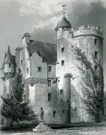 1848年钢版画《迈达尔城堡》28×21厘米（D-14）