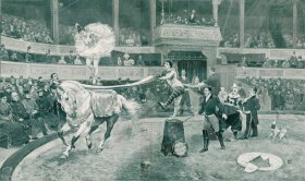 1899年巨幅木口木刻版画《马戏团》57×41厘米（32）