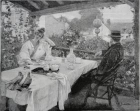 1900年木口木刻版画《白日梦》41×28厘米（5）