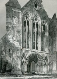 1848年钢版画《邓布兰大教堂西侧》28×21厘米（B-09）