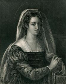 1840年钢版画《茱莉娅·贡扎加》 27×20厘米