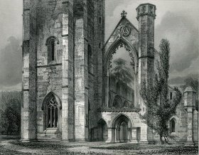 1848年钢版画《邓凯尔德大教堂西面》28×21厘米（B-19）