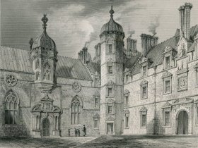 1848年钢版画《赫瑞奥茨医院院内西北侧》28×21厘米（C-14）