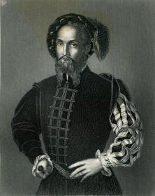 1876年钢版画 《恺撒·博尔吉亚》30×21厘米