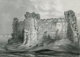 1848年钢版画《坦特伦城堡》28×21厘米（D-53）