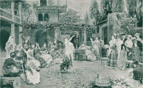 1899年木口木刻版画《塔兰泰拉舞》41×28厘米（42）