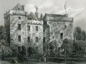 1848年钢版画《鲁思文城堡》28×21厘米（D-43）