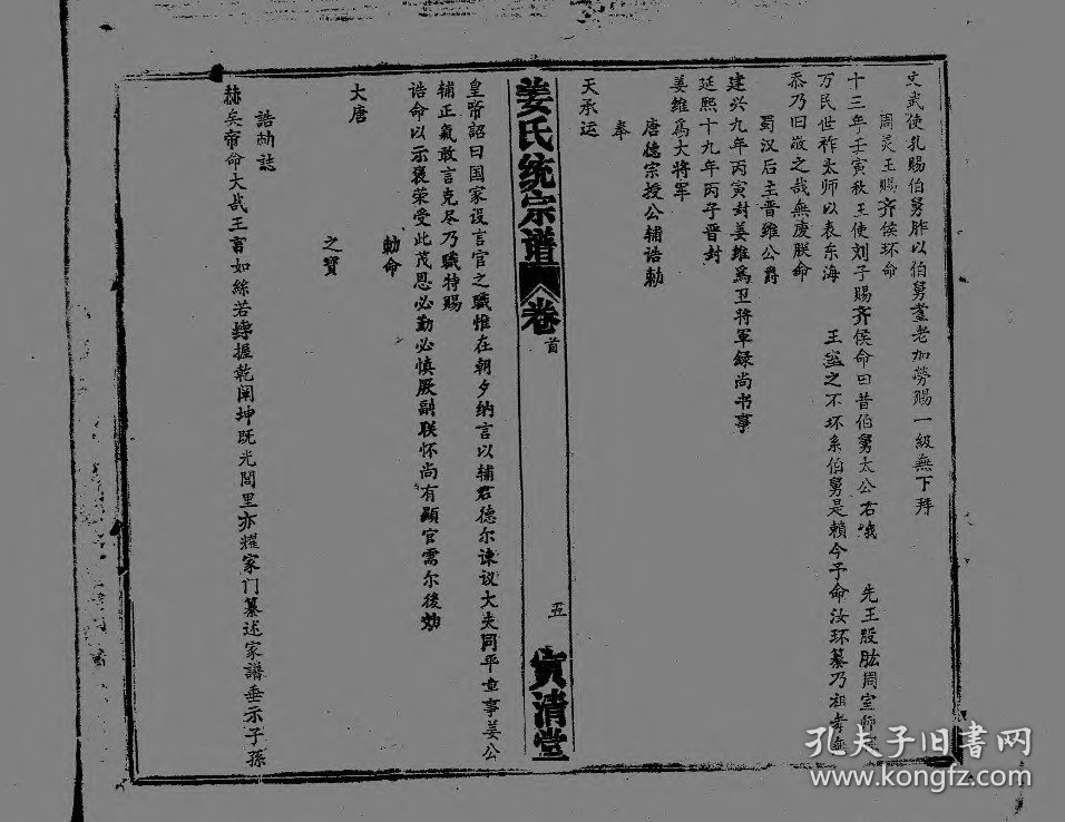 【提供资料信息服务】姜氏統宗譜 6538页