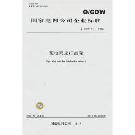 配电网运行规程（Q/GDW 519-2010）