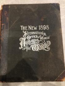 1898年 美国及世界地图集 超详细地图集，详细历史资料，8开厚册