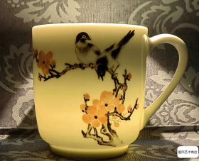 毛瓷老物件1974版个人定制洪江大球泥主人杯带盖茶杯古董收藏真品