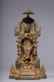 东南亚回流 青铜坐像。