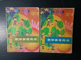 90年代老版小学美术教参：老版小学美术上下册教学参考用书上下册试用本