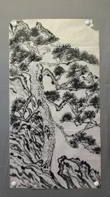 1535，无款★花鸟画，松树，尺寸99×53厘米