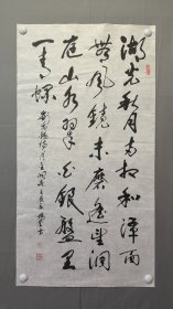 1993，赵锡奎书法，望洞庭，尺寸99×52厘米