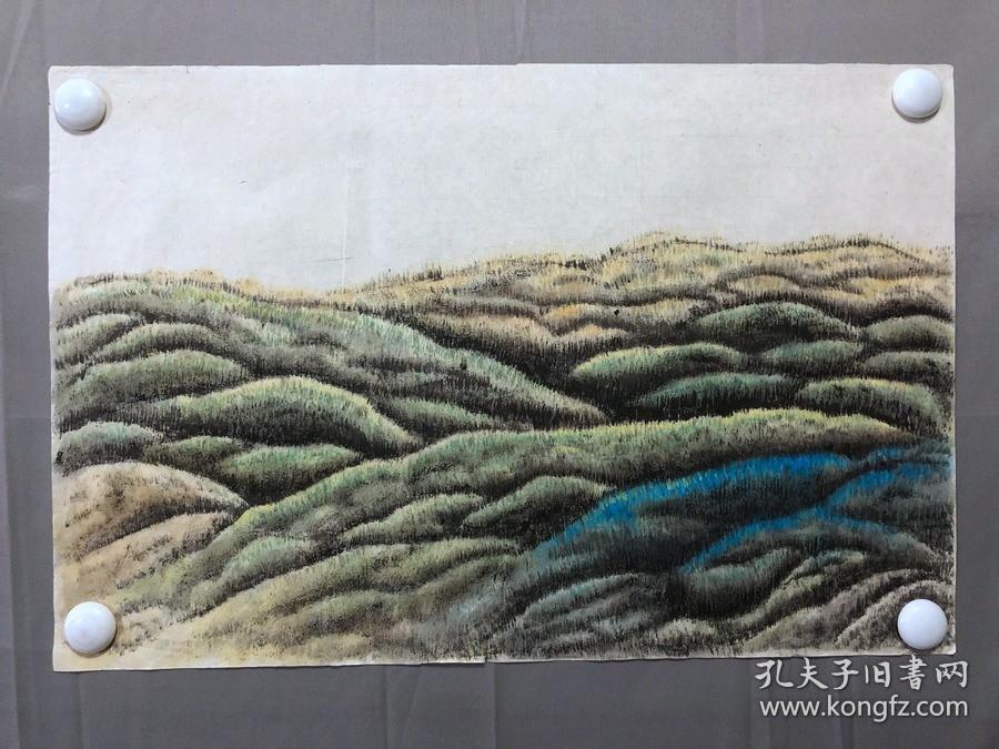 20，无款山水画，尺寸约53×35厘米