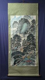 1133，马常力★山水画，立轴，画心尺寸约132×67厘米