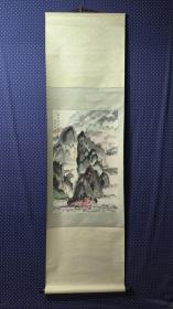 1076，刘老师★山水画，立轴，画心尺寸约69×44厘米