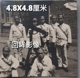 民国日军和伪军实验重机枪老照片