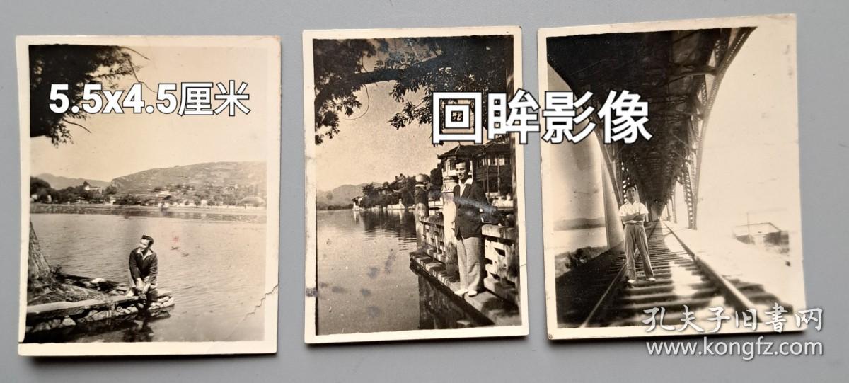 民国杭州钱江铁路桥等三张合售
