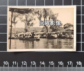 民国杭州西湖游船集散地老照片