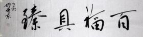 【保真】胡荣东，中国书法家协会会员，盐城市文联委员，盐城市鹿鸣书社社长，盐城市书法家协会理事，盐都区书法家协会副主席 。四尺对开 四字吉言 编号 4609