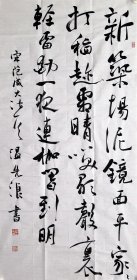 【保真】温先浪，字宣浪、楚卿、天辄，号道空，百陶文富翁。别署静修斋、介堂、滴水山房。大学学历，现系军w某团士官。二次被评为优秀士兵，受嘉奖四次。先后参加全军书法骨干培训班，现为中国书法家协会会员，中国硬笔书法家协会会员，北京市书法家协会会员，湖南省书法家协会会员。四尺尺整张 编号：9378
