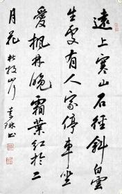 【保真】李琳 1966年生于辽宁，法学硕士，书法师承林晓鹏先生，现任中国书法家协会理事，中国书法家协会女书法家委员会秘书长，辽宁省书法家协会副主席、秘书长。四尺开三 《杜牧诗》带合影 带信封